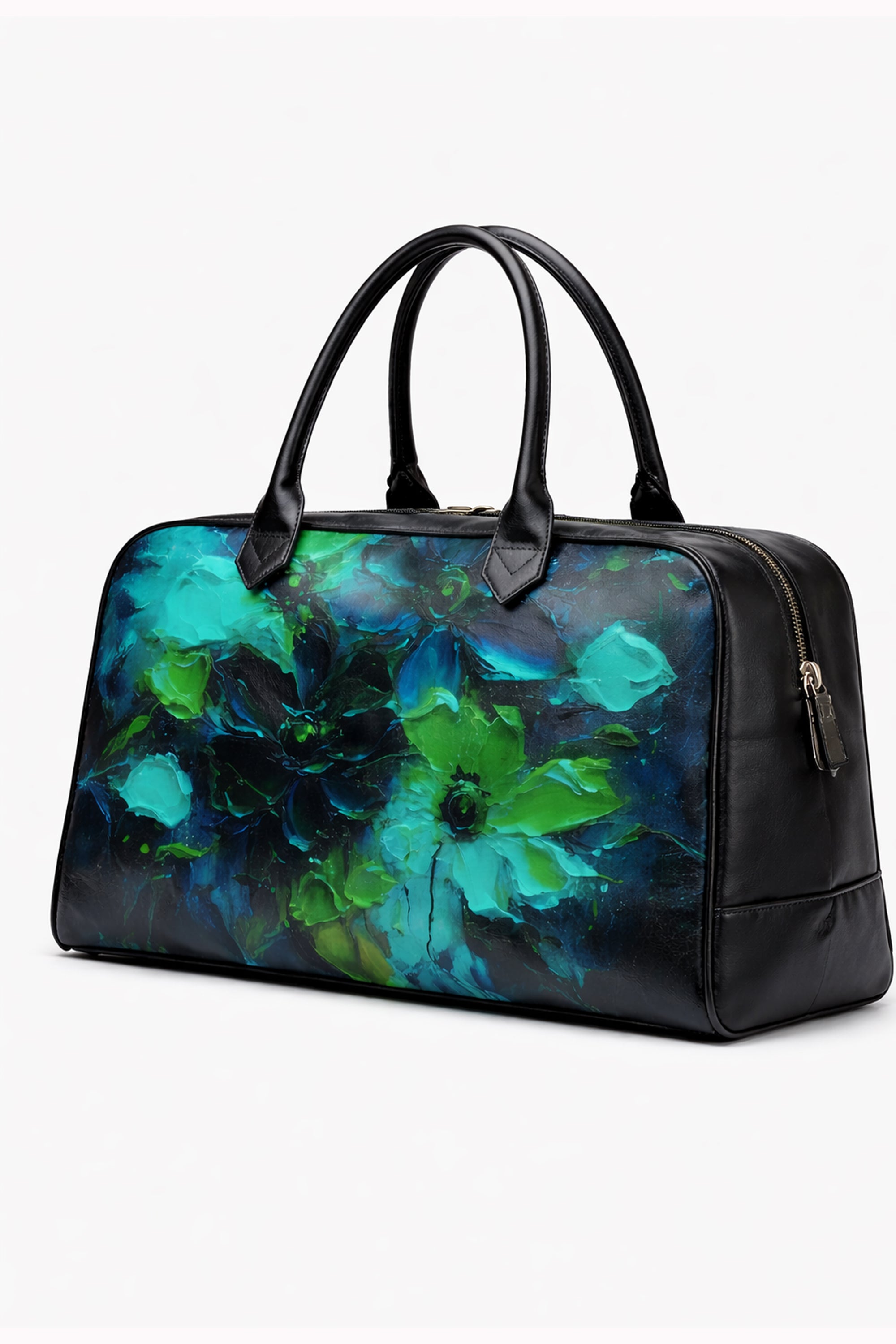 Leder Reisetasche & Handtasche – Emerald Noir | Art Edition