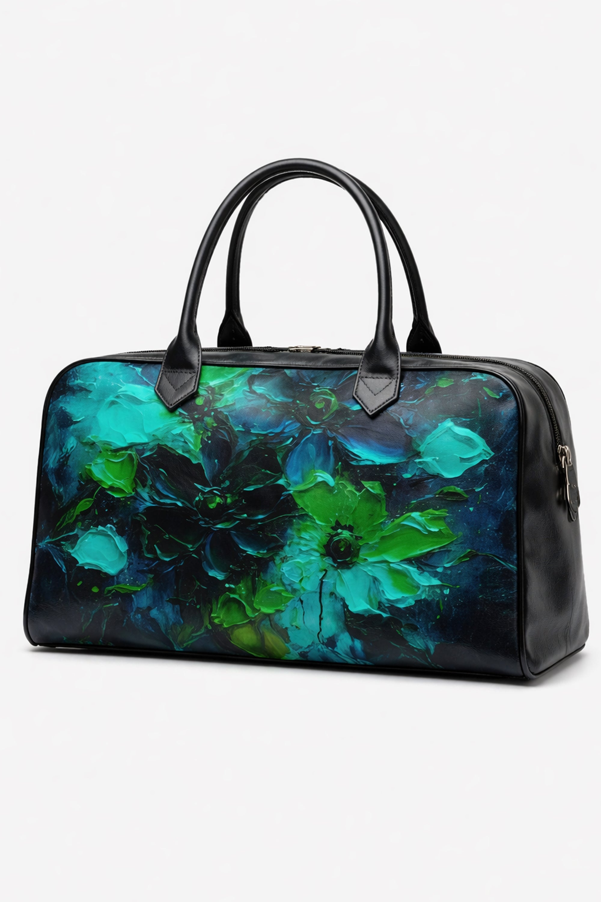 Leder Reisetasche & Handtasche – Emerald Noir | Art Edition
