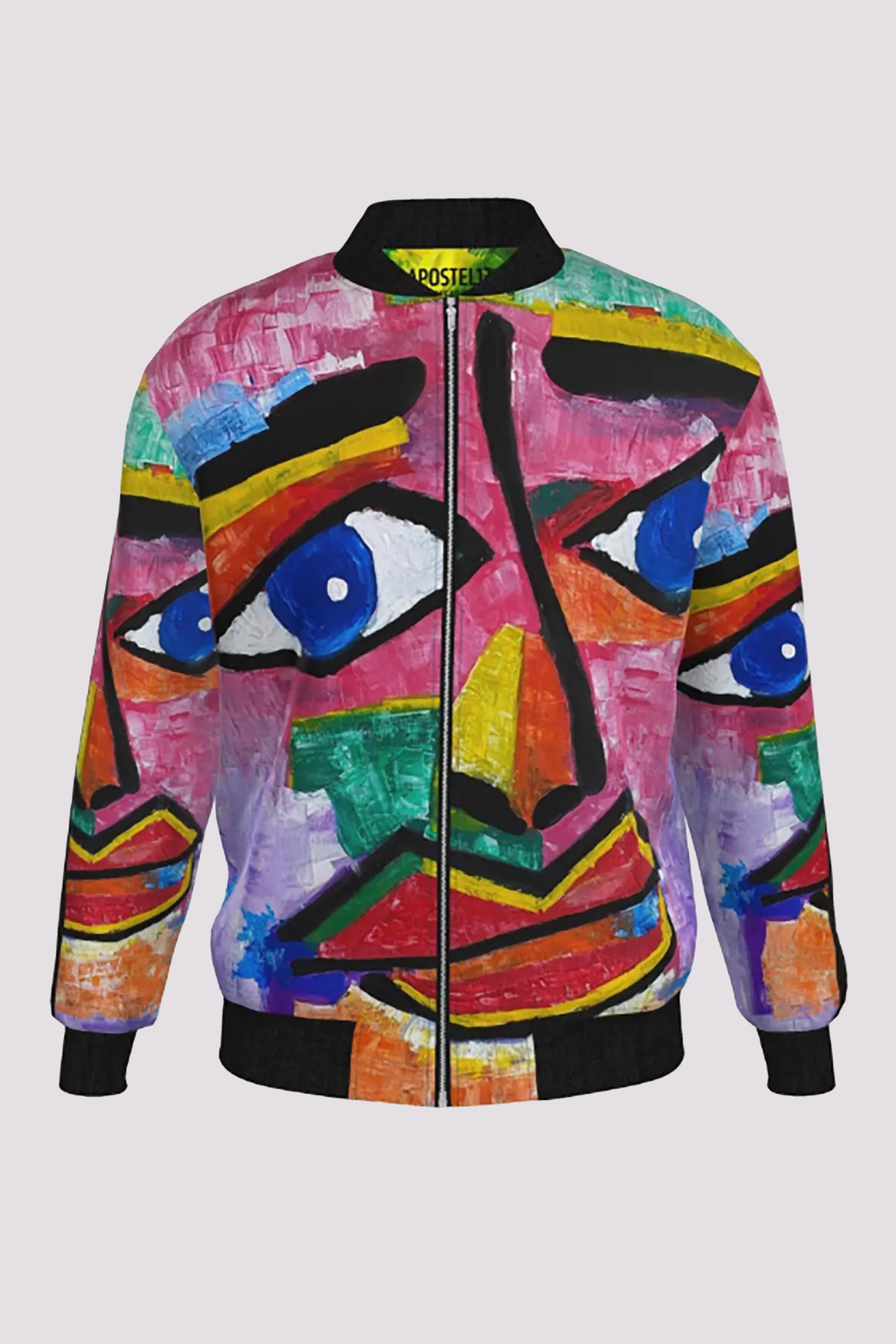 Unisex Bomberjacke im Kunstgemälde-Look – Blue Look