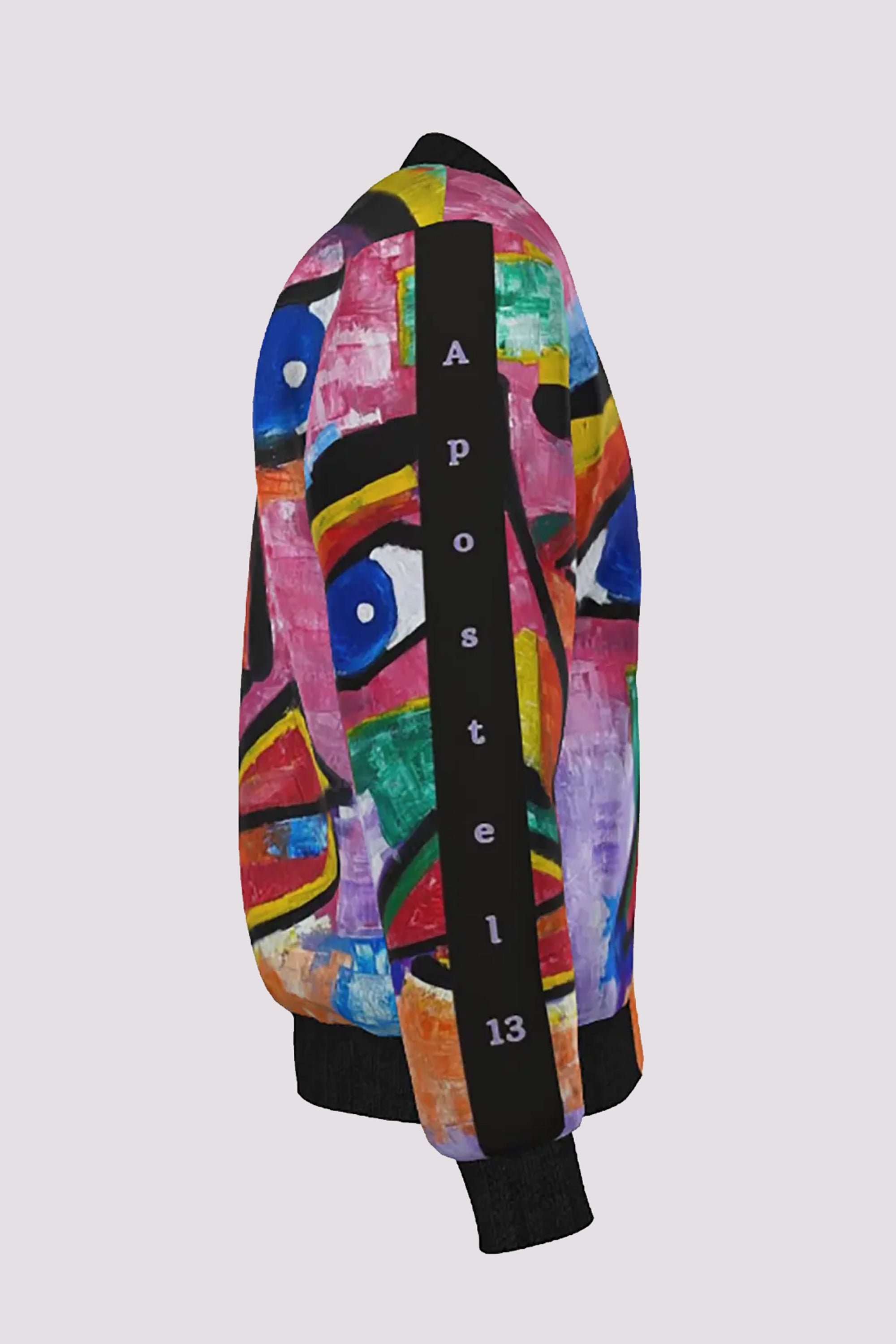 Unisex Bomberjacke im Kunstgemälde-Look – Blue Look