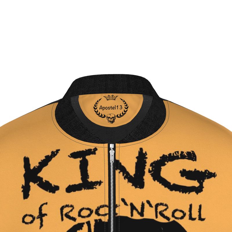 Herren-Bomberjacke Elvis Lives – King of Rock ’n’ Roll | USA-Flagge