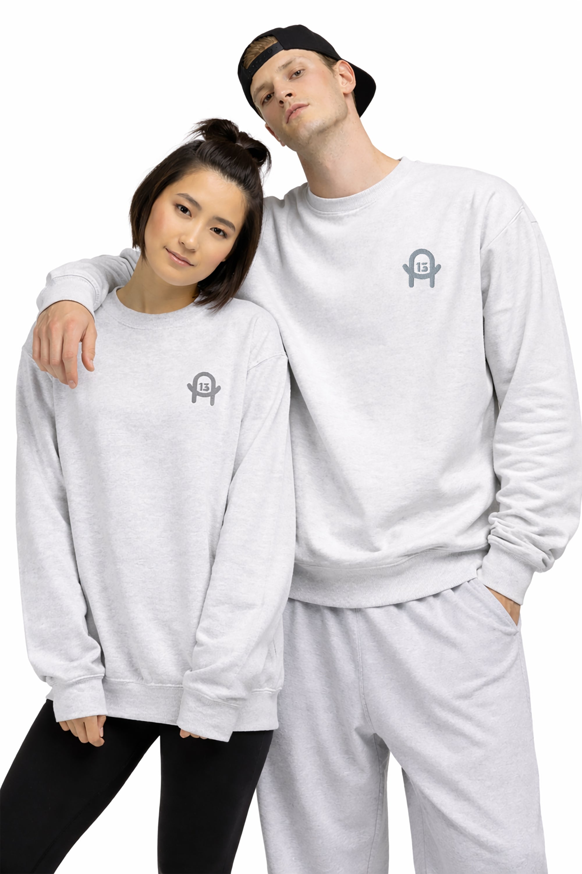 Unisex Sweatshirt A13 – Stick Hellgrau