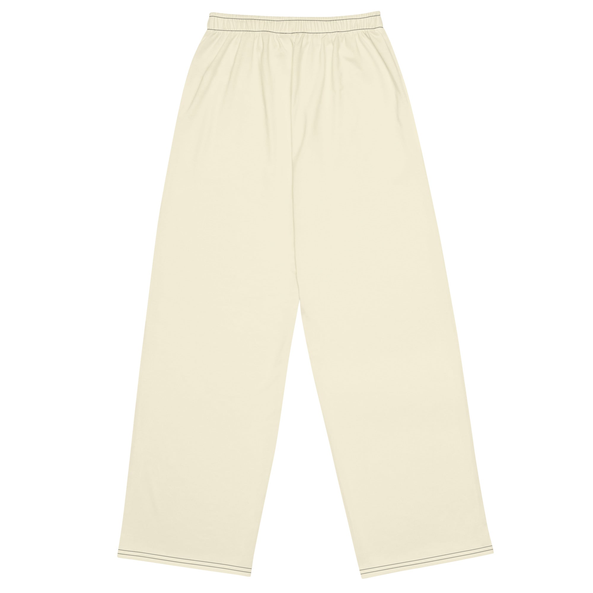 Oversized Jogginghose mit weitem Bein – Bone mit braunen Seitenstreifen