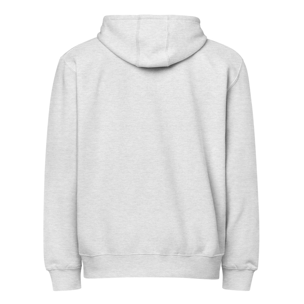 Oversized Zipper Hoodie A13 in Grau mit Stickerei